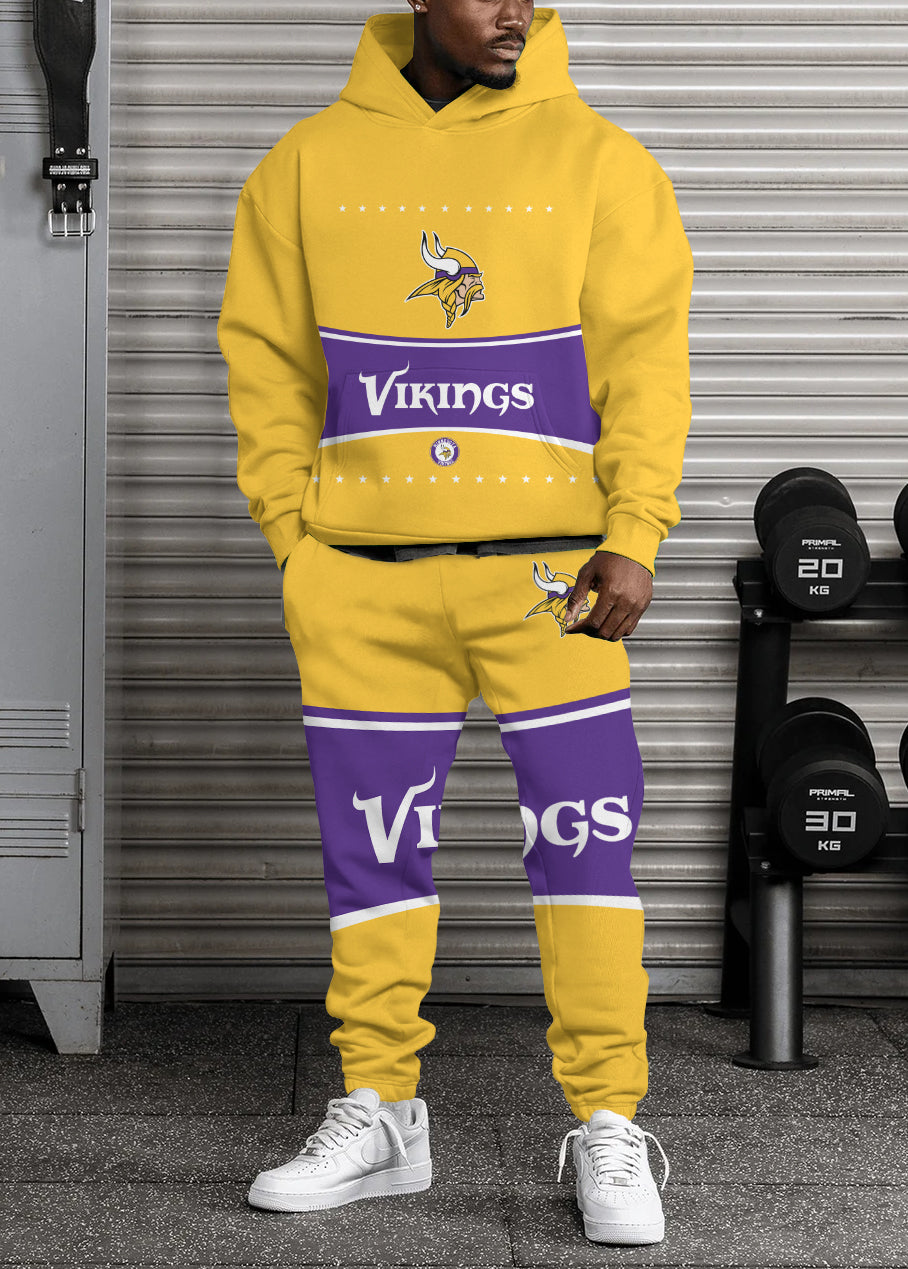 Minnesota Vikings 3D Printed Pullover Hoodie And Sweatpant 2pcs Tracksuits
