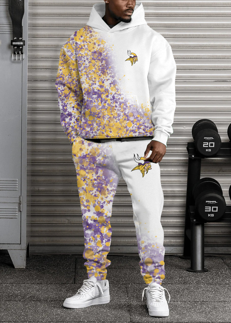 Minnesota Vikings 3D Printed Pullover Hoodie And Sweatpant 2pcs Tracksuits