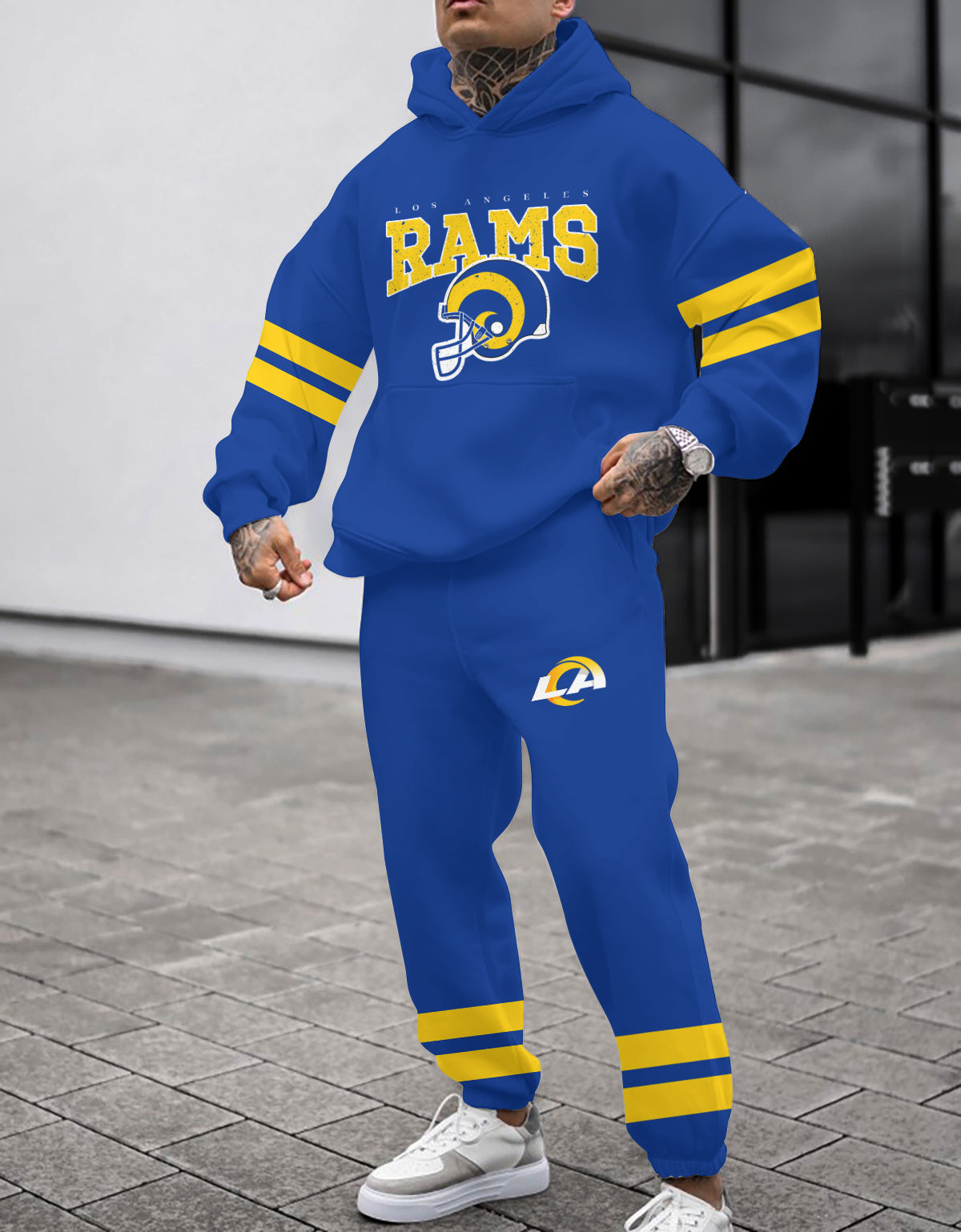 Los Angeles Rams 3D Printed Pullover Hoodie And Sweatpant 2pcs Tracksuits
