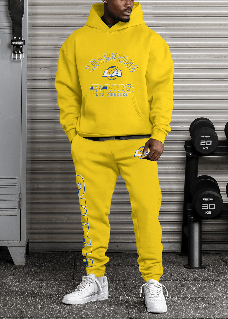 Los Angeles Rams 3D Printed Pullover Hoodie And Sweatpant 2pcs Tracksuits