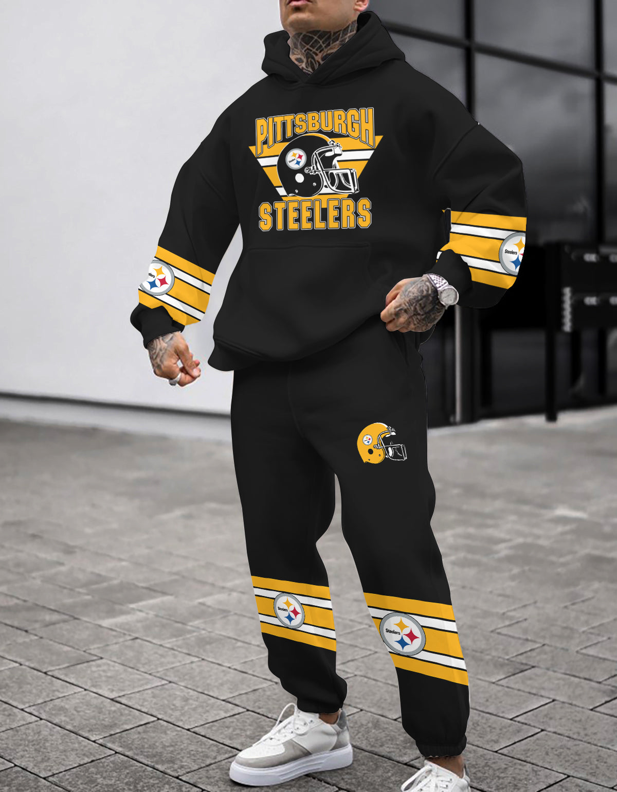 Pittsburgh Steelers 3D Printed Pullover Hoodie And Sweatpant 2pcs Tracksuits