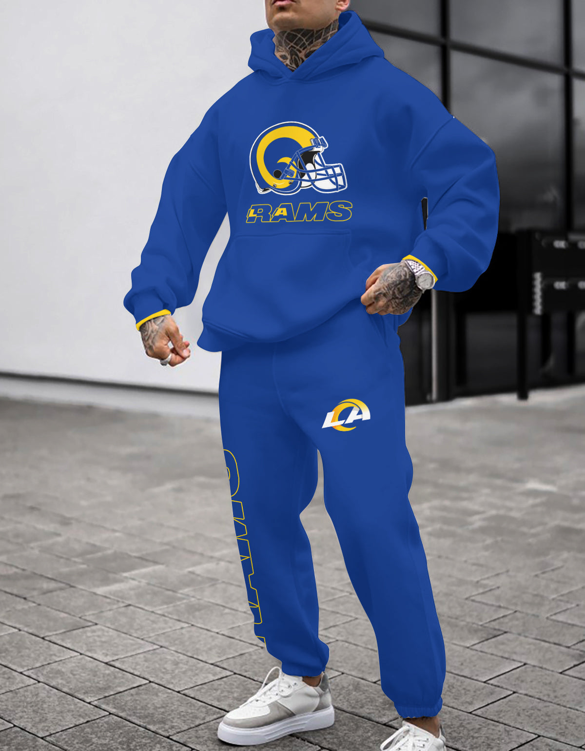 Los Angeles Rams 3D Printed Pullover Hoodie And Sweatpant 2pcs Tracksuits