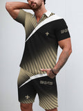 New Orleans Saints Limited Edition ZIP Polo Shirt And Shorts Two-Piece Suits