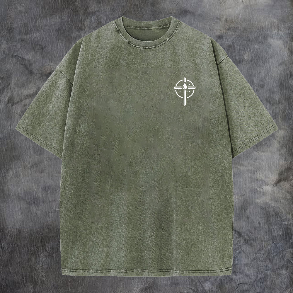 Iron Sharpens Iron Printed Oversize Washed T-Shirt