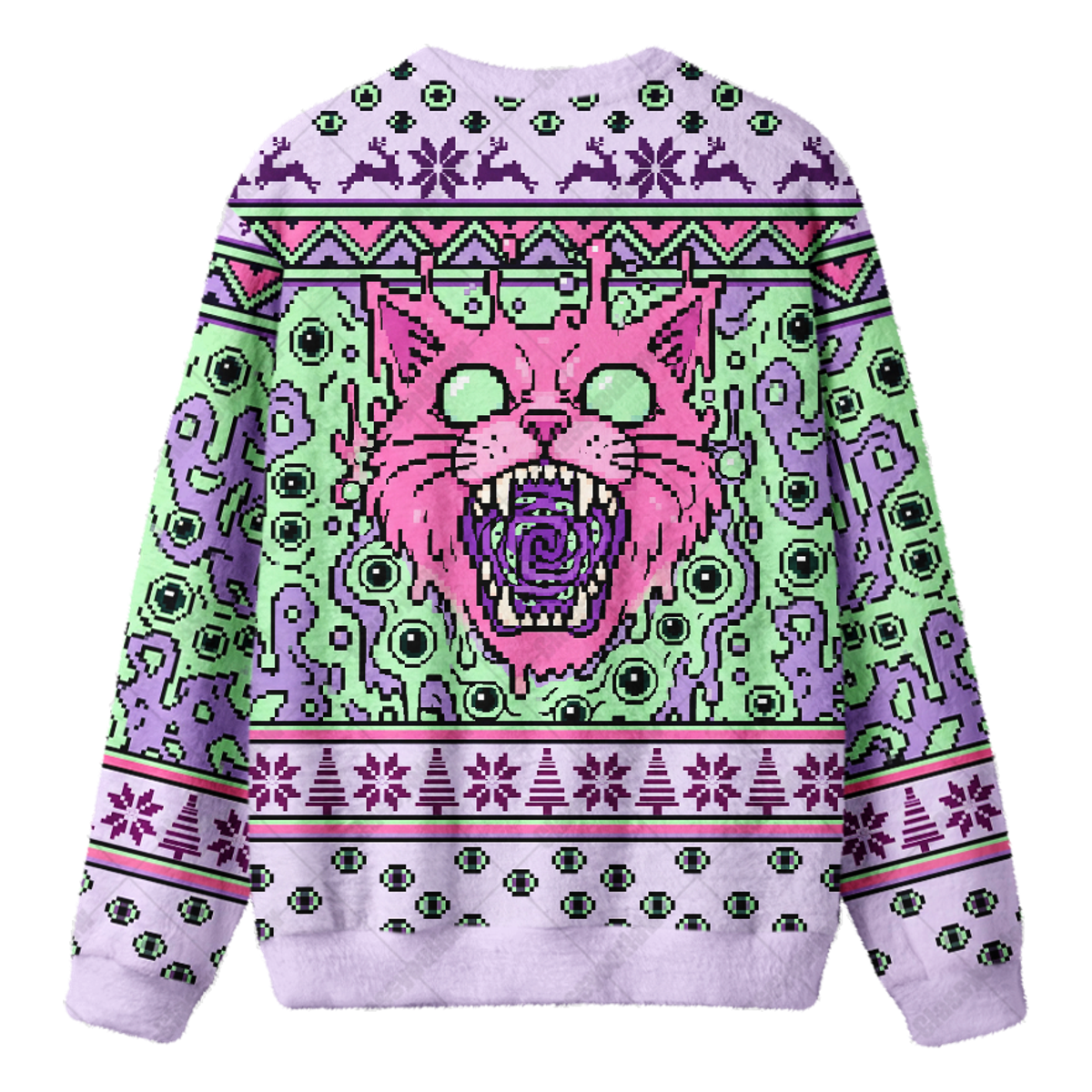 MONSTER CAT UGLY CHRISTMAS SWEATSHIRT — image 2