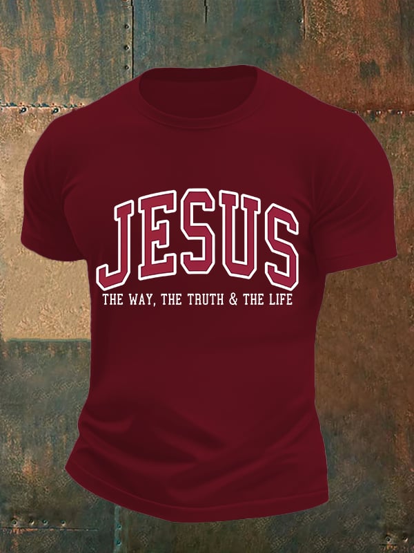 Men's  JESUS THE WAY, THE TRUTH & THE LIFE printed T-shirt