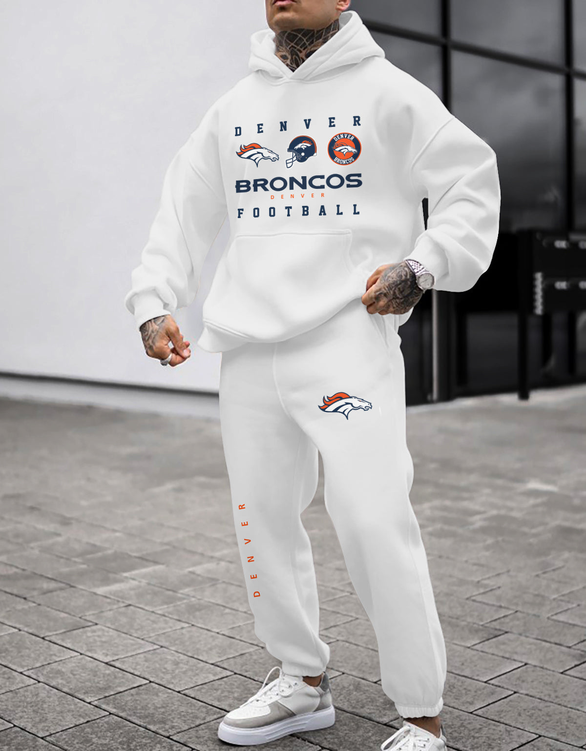 Denver Broncos 3D Printed Pullover Hoodie And Sweatpant 2pcs Tracksuits