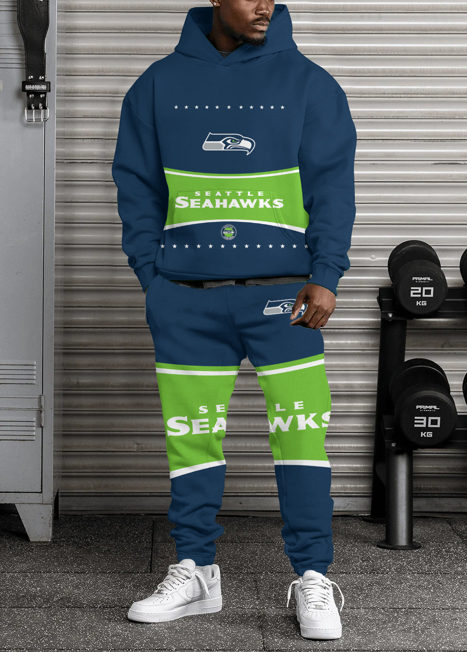 Seattle Seahawks 3D Printed Pullover Hoodie And Sweatpant 2pcs Tracksuits