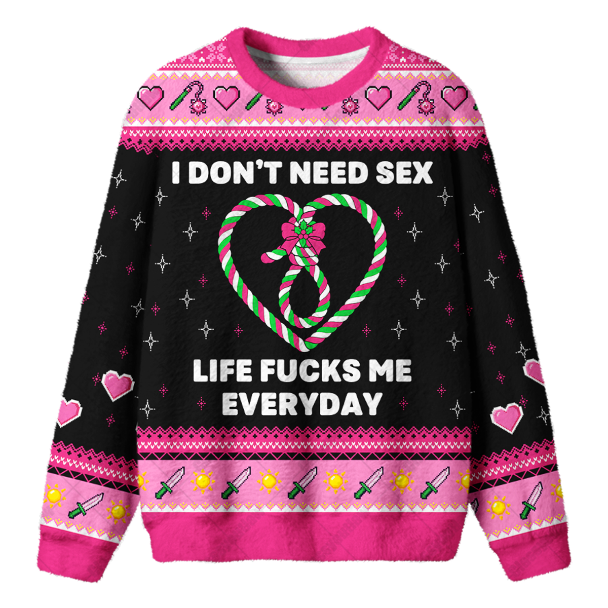 I DON’T NEED SEX UGLY CHRISTMAS SWEATSHIRT — image 1