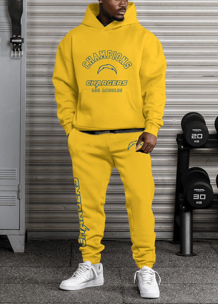 Los Angeles Chargers 3D Printed Pullover Hoodie And Sweatpant 2pcs Tracksuits