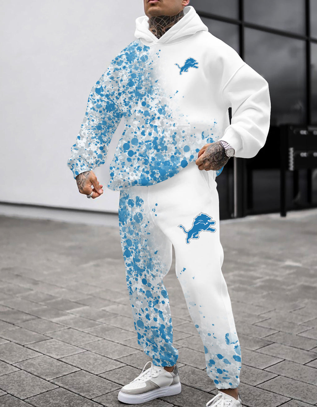 Detroit Lions 3D Printed Pullover Hoodie And Sweatpant 2pcs Tracksuits