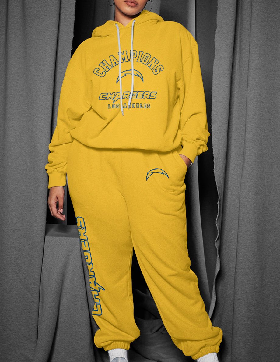 Los Angeles Chargers 3D Printed Pullover Hoodie And Sweatpant 2pcs Tracksuits