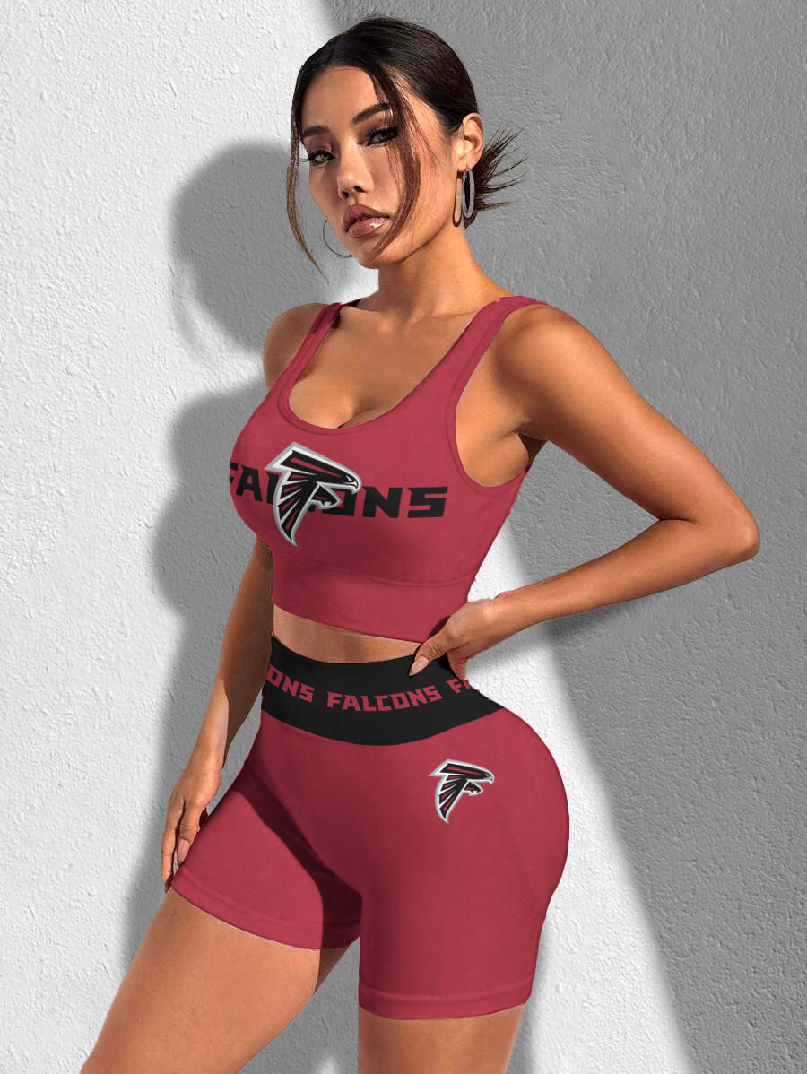 Atlanta Falcons Sports Bra & Shorts Gym Set