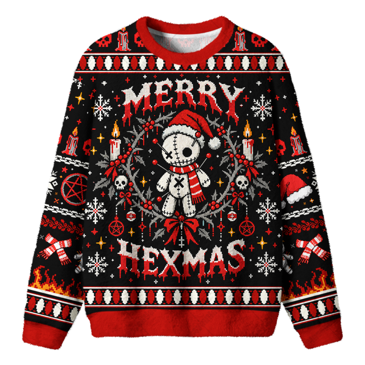 HEXMAS DOLL UGLY CHRISTMAS SWEATSHIRT — image 1