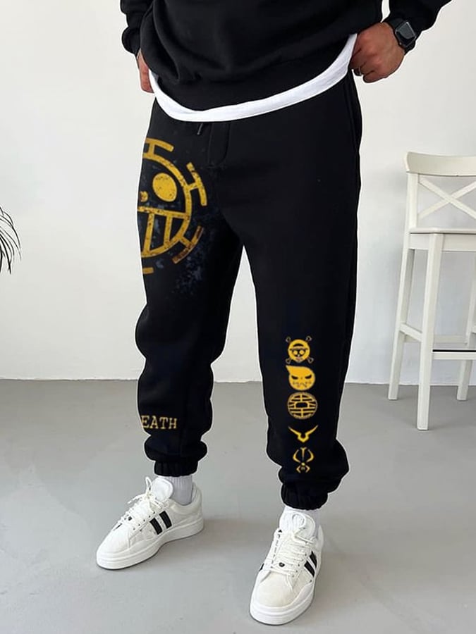 Men's Fashion   Tight Waist Tie-Up Trousers