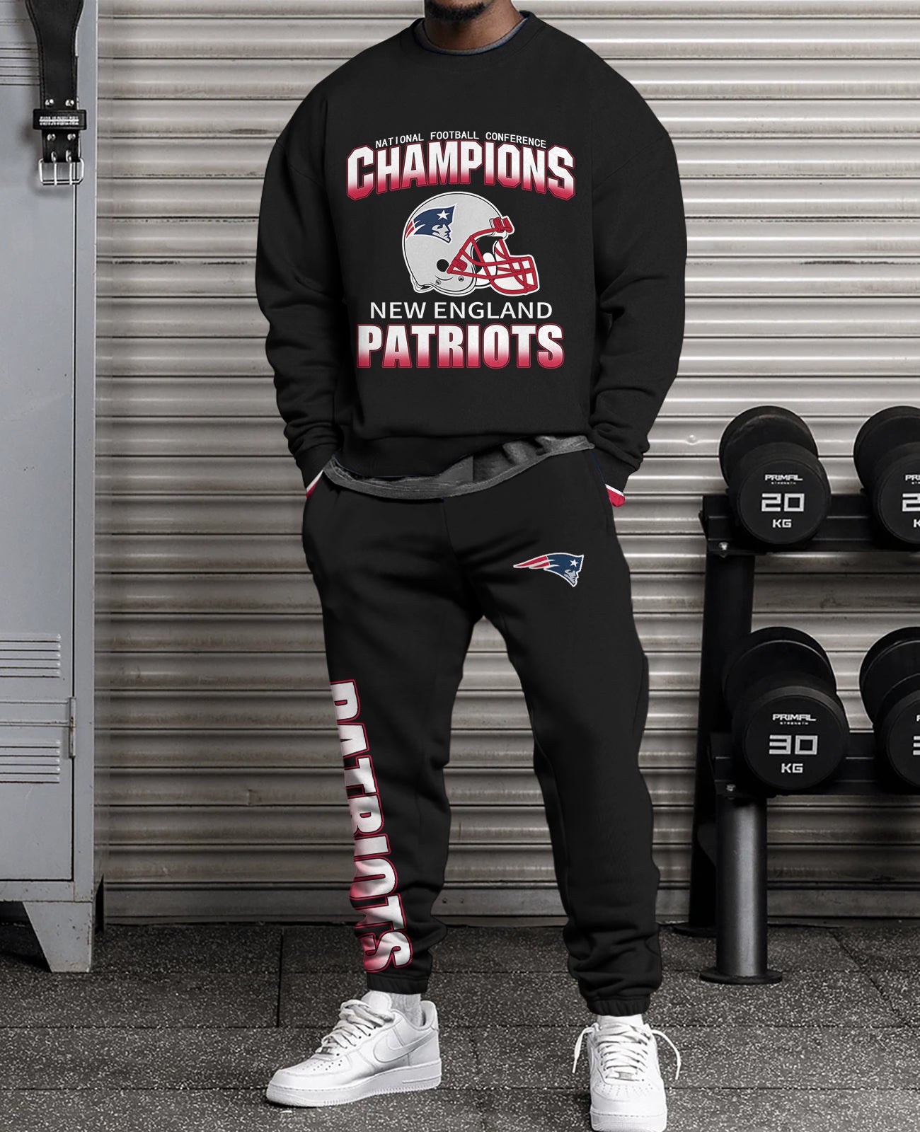 New England Patriots 3D sweatsuit and sweatpants 2 piece outfits