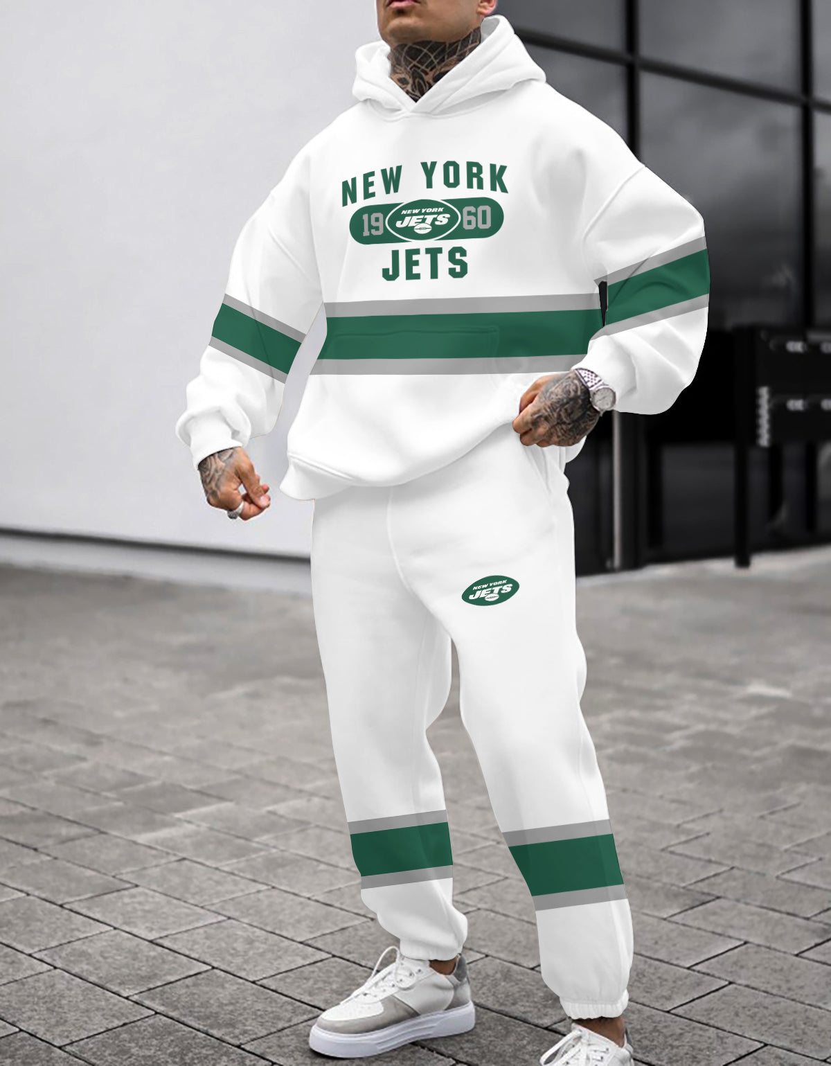 New York Jets 3D Printed Pullover Hoodie And Sweatpant 2pcs Tracksuits