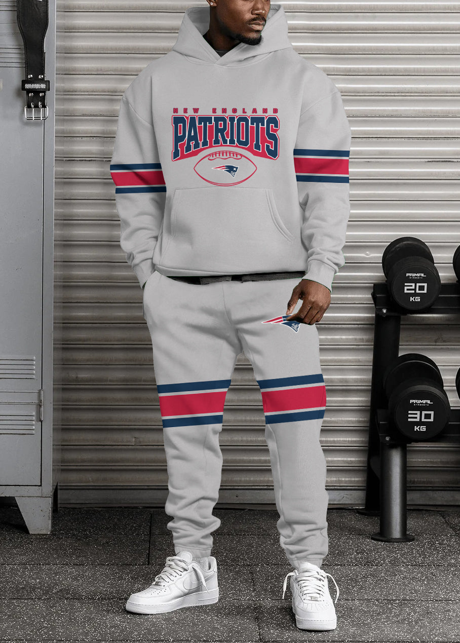New England Patriots 3D Printed Pullover Hoodie And Sweatpant 2pcs Tracksuits