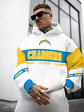 Los Angeles Chargers Printed Hooded Pocket Pullover Hoodie