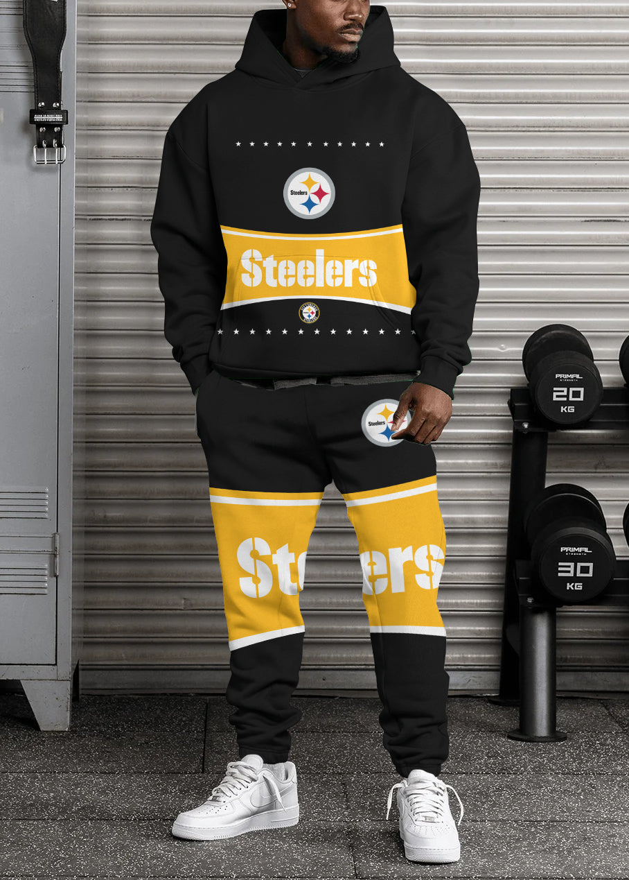 Pittsburgh Steelers 3D Printed Pullover Hoodie And Sweatpant 2pcs Tracksuits