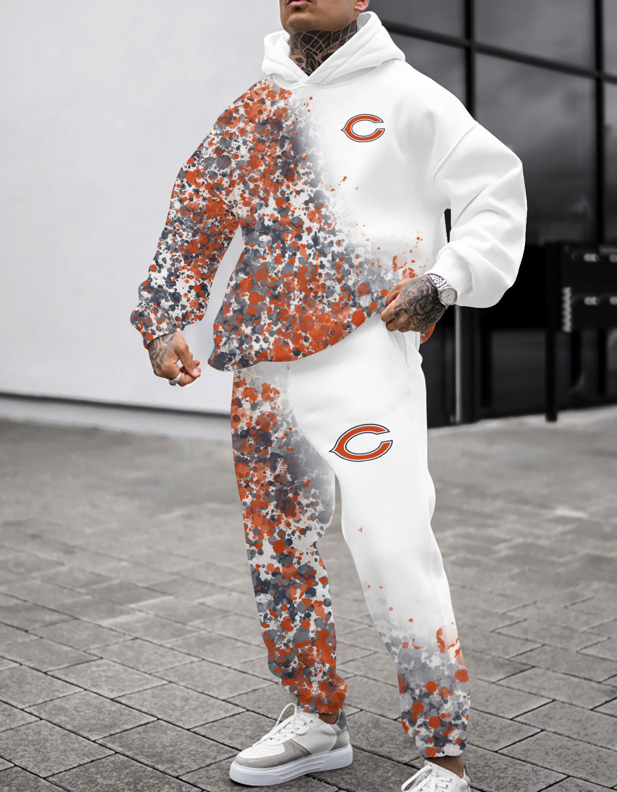 Chicago Bears 3D Printed Pullover Hoodie And Sweatpant 2pcs Tracksuits