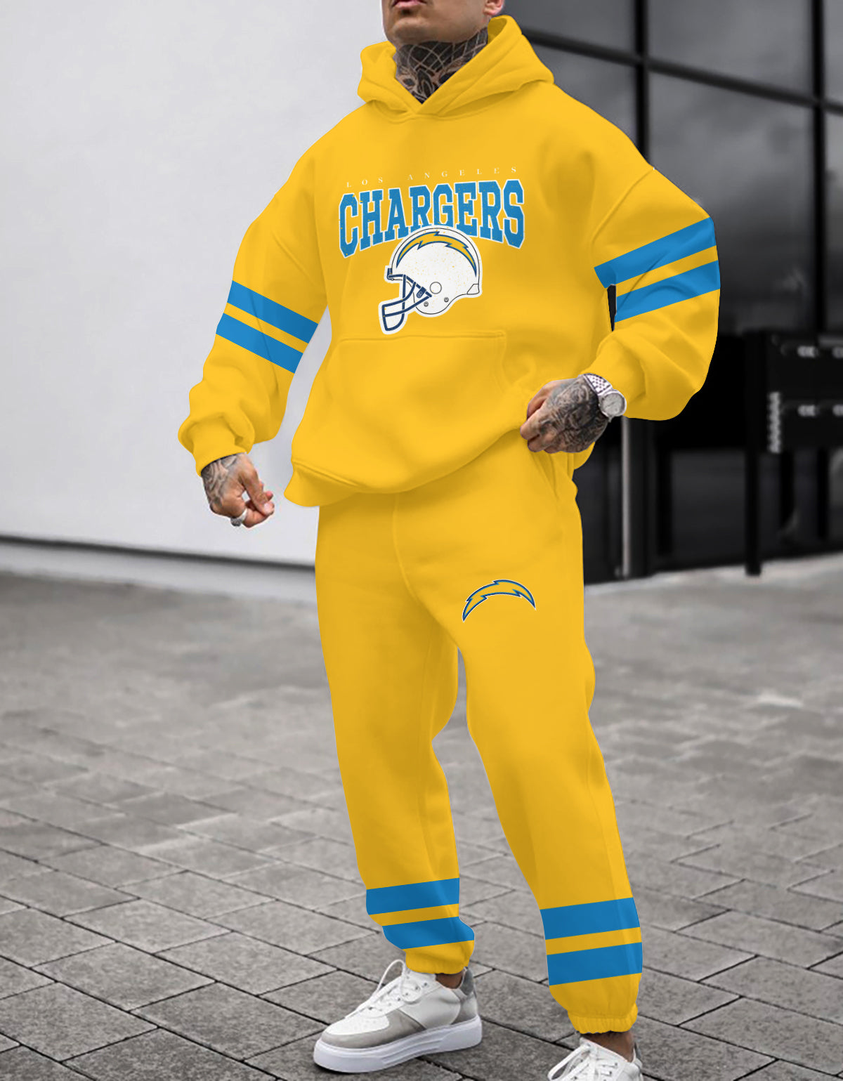 Los Angeles Chargers 3D Printed Pullover Hoodie And Sweatpant 2pcs Tracksuits