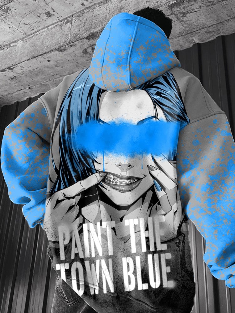 Men's  Printed Hooded Sweatshirt