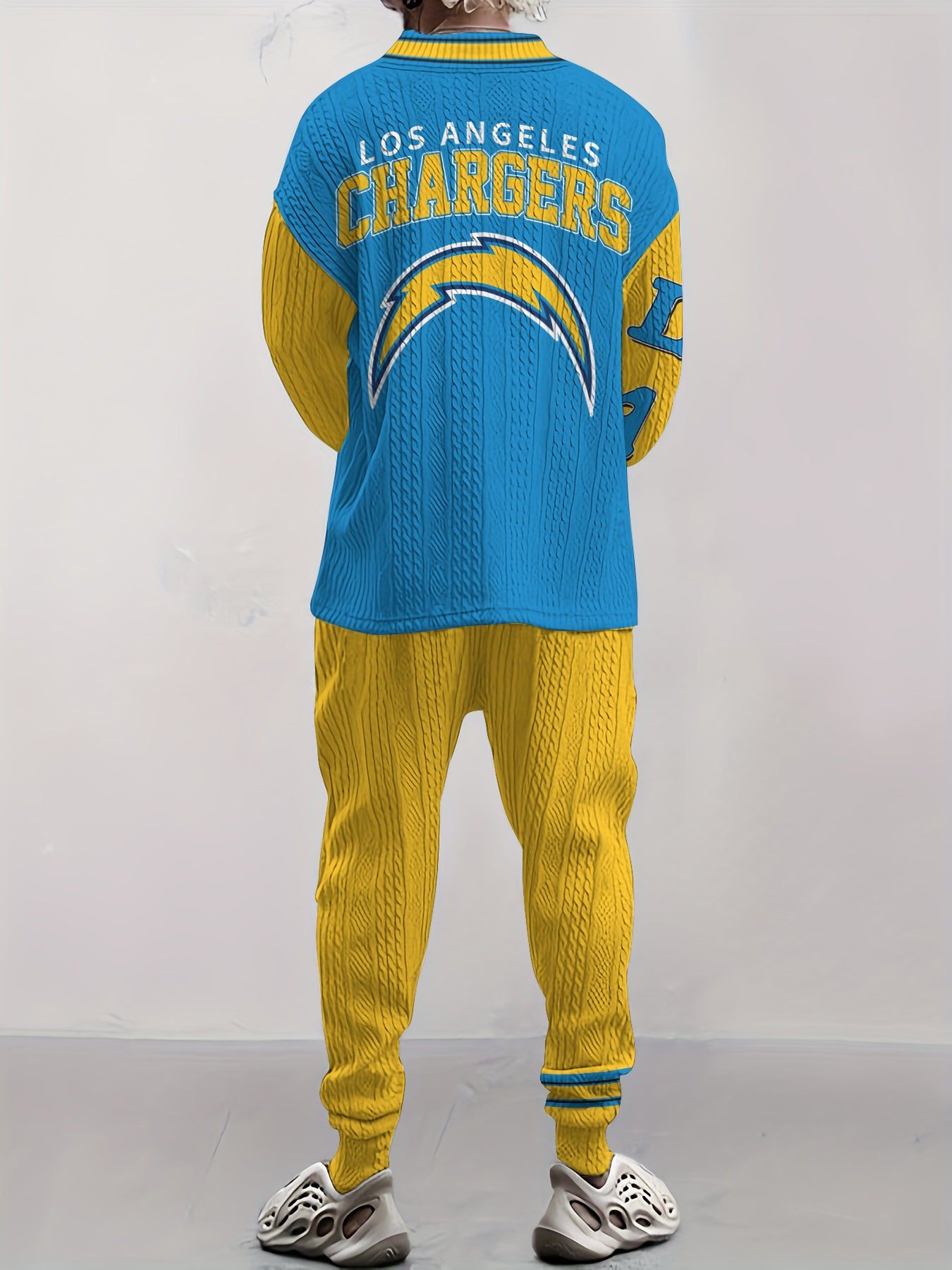 Los Angeles Chargers Classic All-Season Long Sleeve V-Neck Pullover Sweater