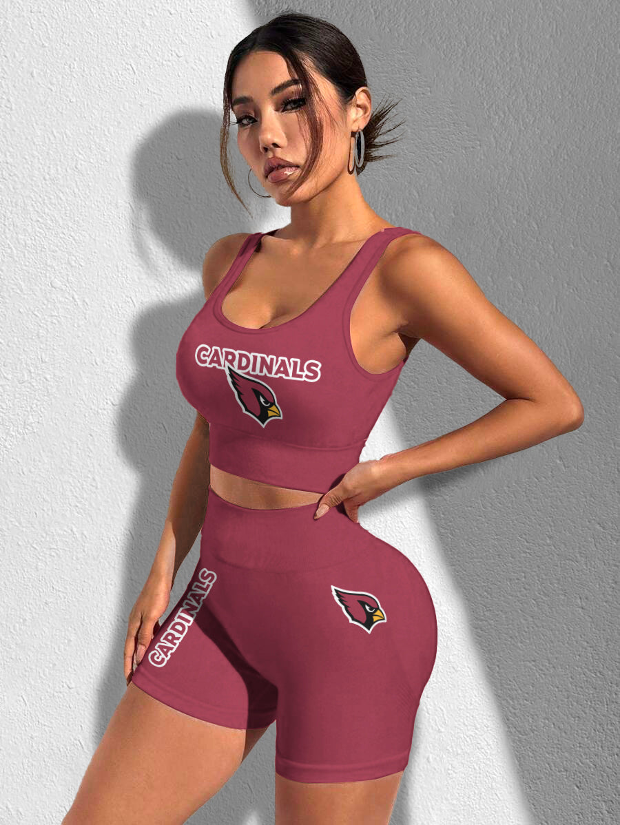 Arizona Cardinals Sports Bra & Shorts Gym Set