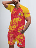 Kansas City Chiefs Limited Edition ZIP Polo Shirt And Shorts Two-Piece Suits