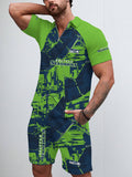 Seattle Seahawks Limited Edition ZIP Polo Shirt And Shorts Two-Piece Suits