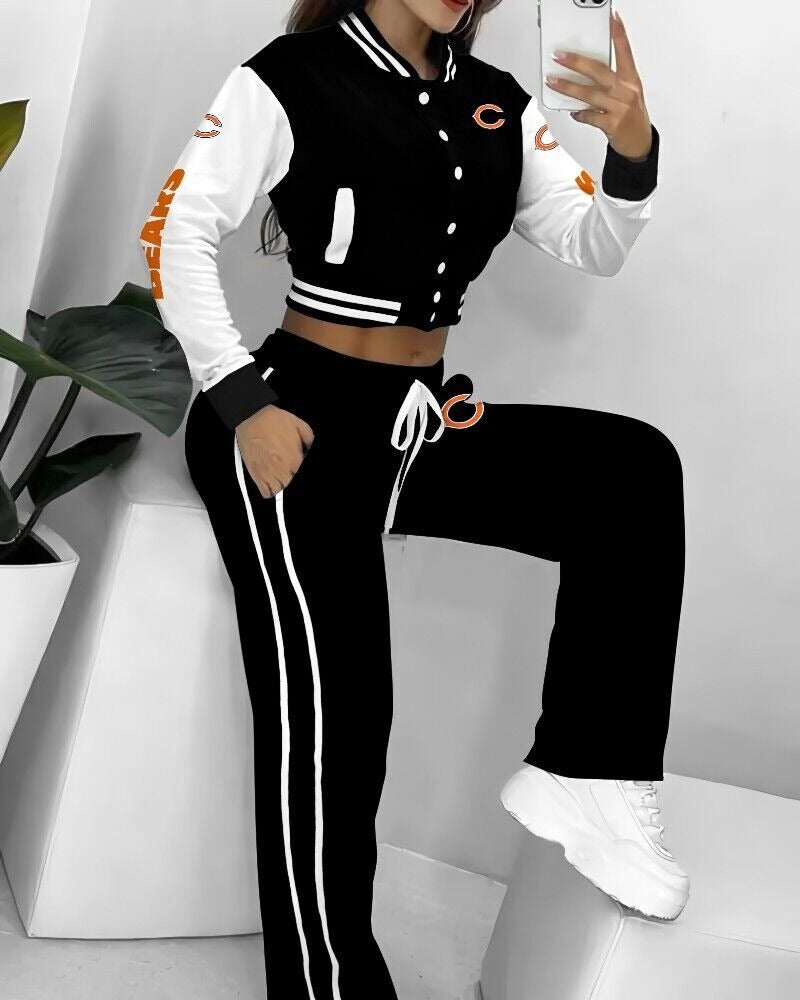 Chicago Bears 3D Printed Varsity Jacket Set