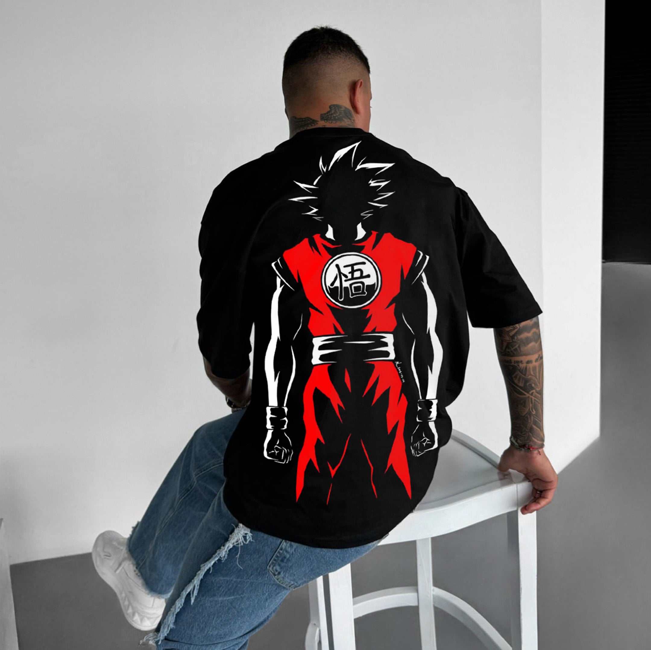 Oversize Dragon Ball Goku Print Tee
