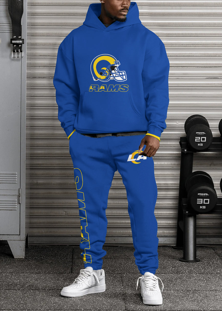 Los Angeles Rams 3D Printed Pullover Hoodie And Sweatpant 2pcs Tracksuits