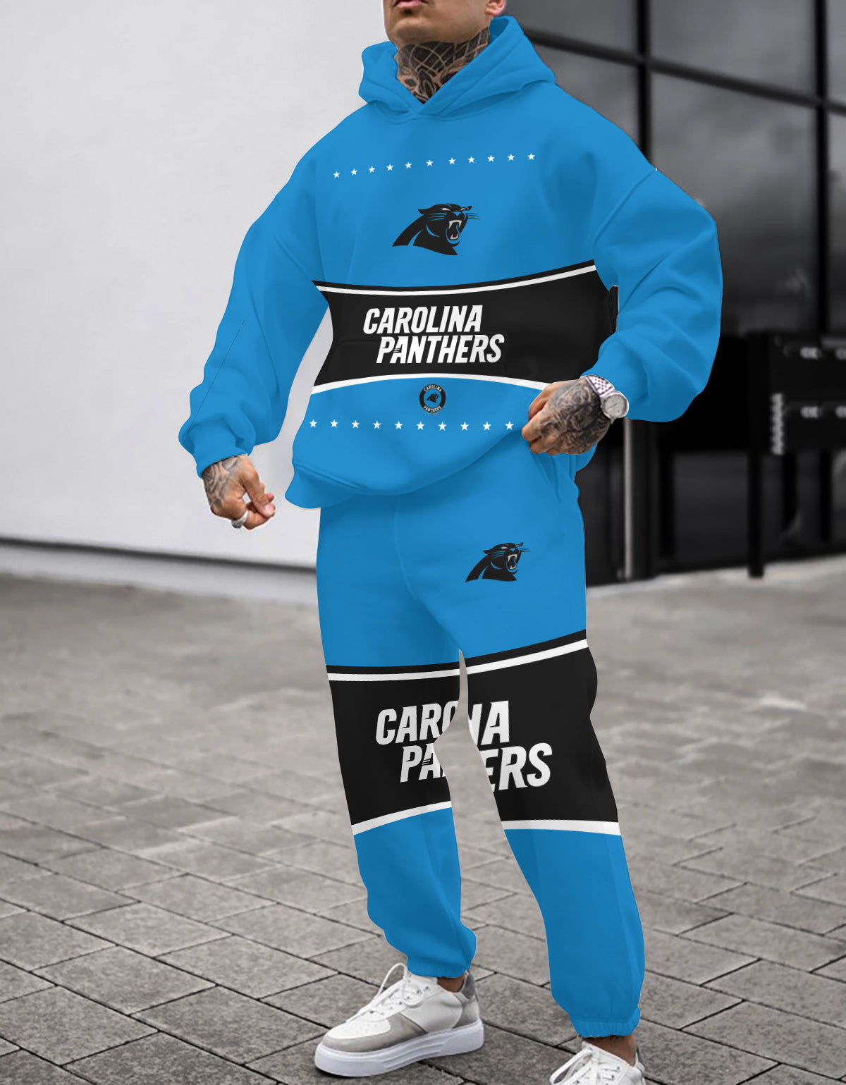 Carolina Panthers 3D Printed Pullover Hoodie And Sweatpant 2pcs Tracksuits