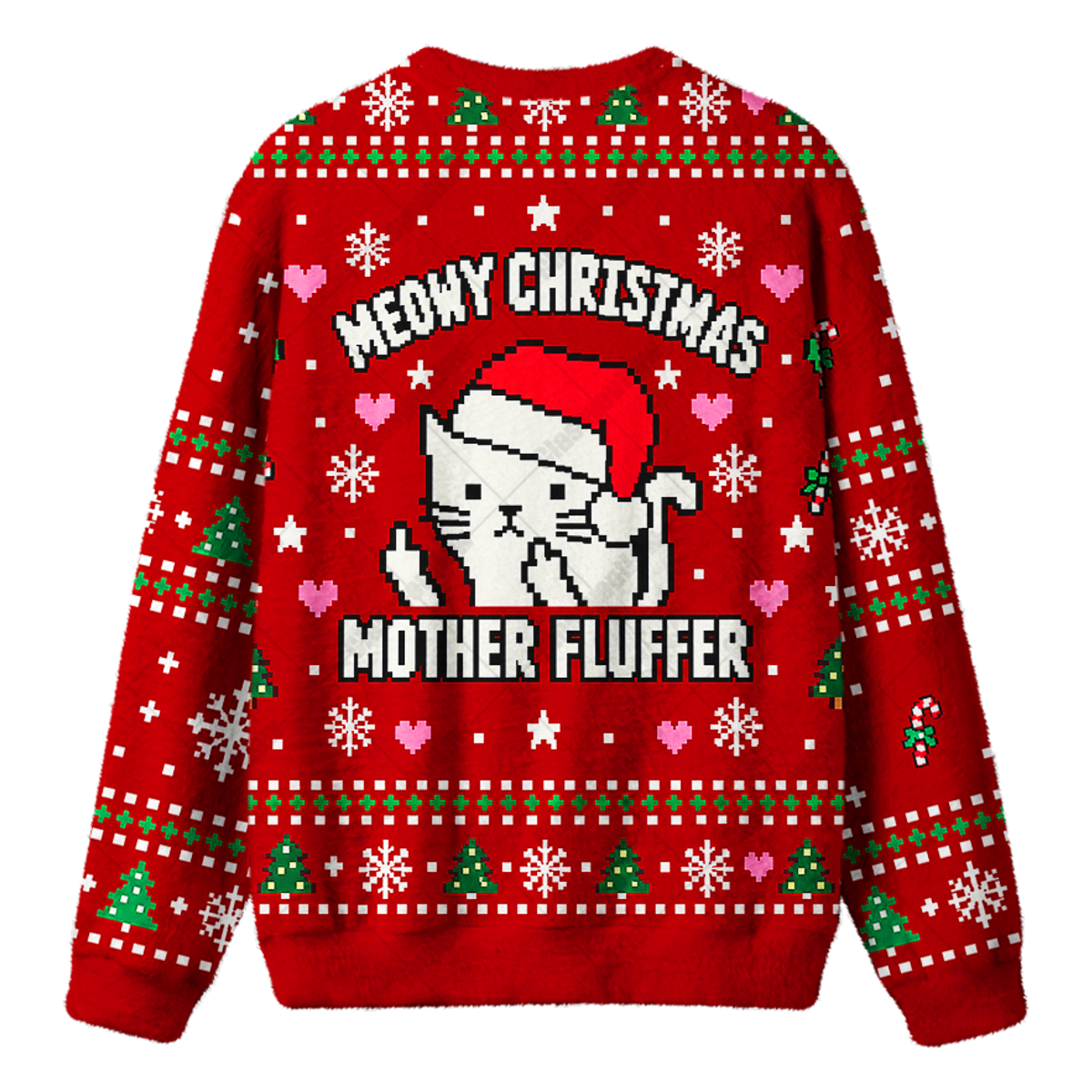 MEOWY FLUFFER CAT UGLY CHRISTMAS SWEATSHIRT — image 2