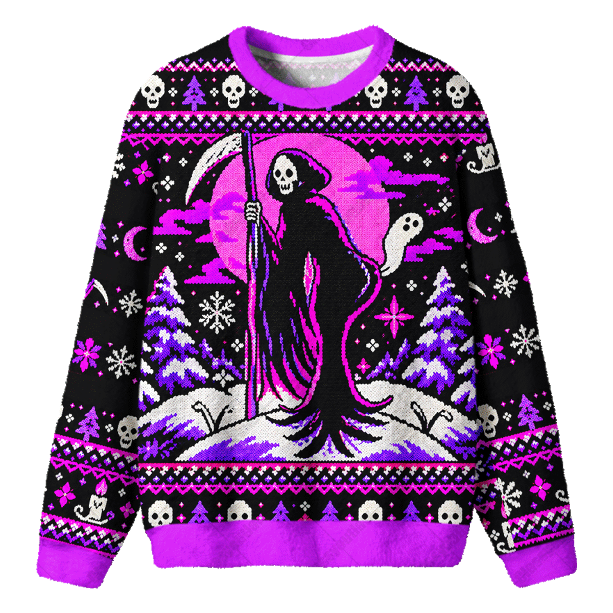 SKULL WINTER UGLY CHRISTMAS SWEATSHIRT — image 1