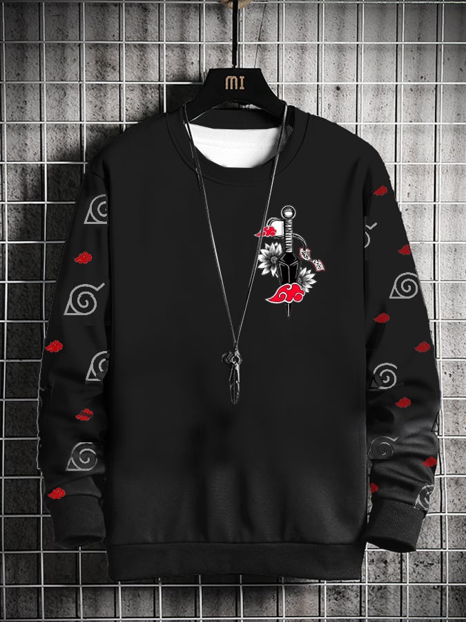 Men's Fashion Casual Gradient  Printed Sweatshirt
