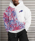 Buffalo Bills Printed Hooded Pocket Pullover Hoodie