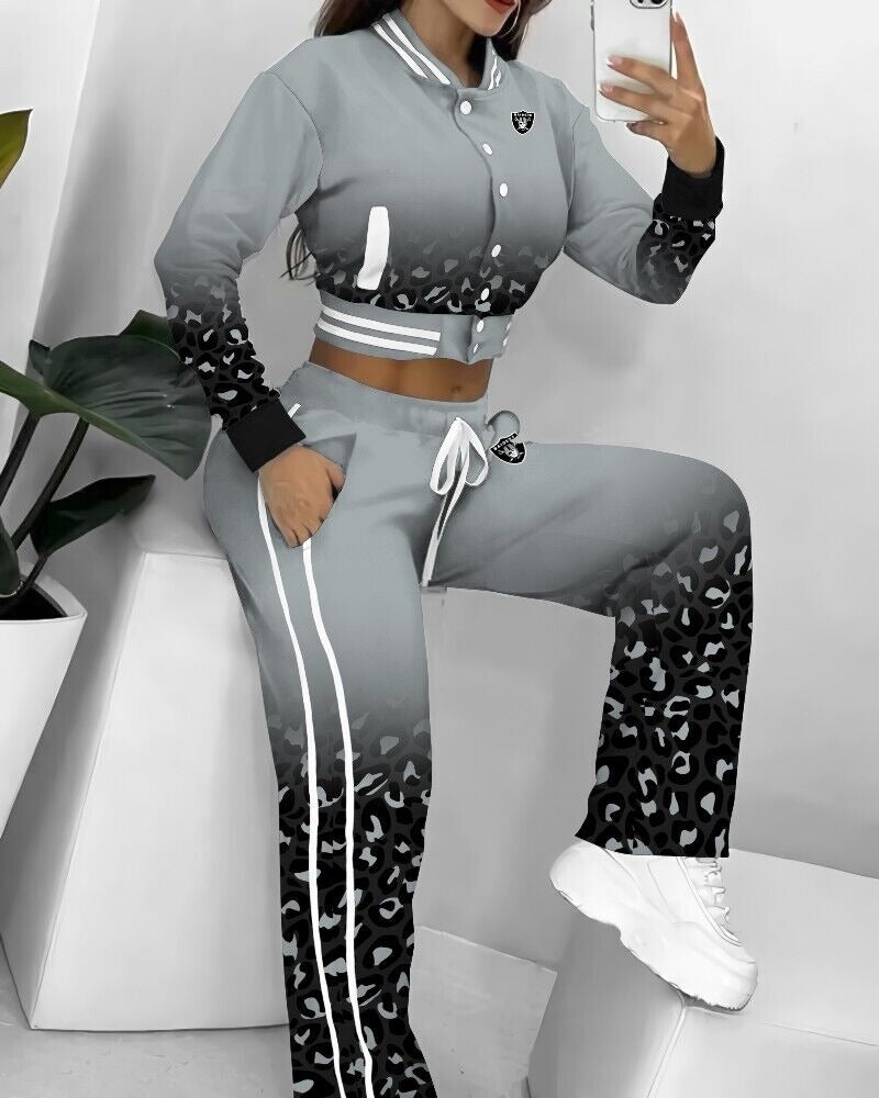 Las Vegas Raiders 3D Printed Varsity Jacket Set