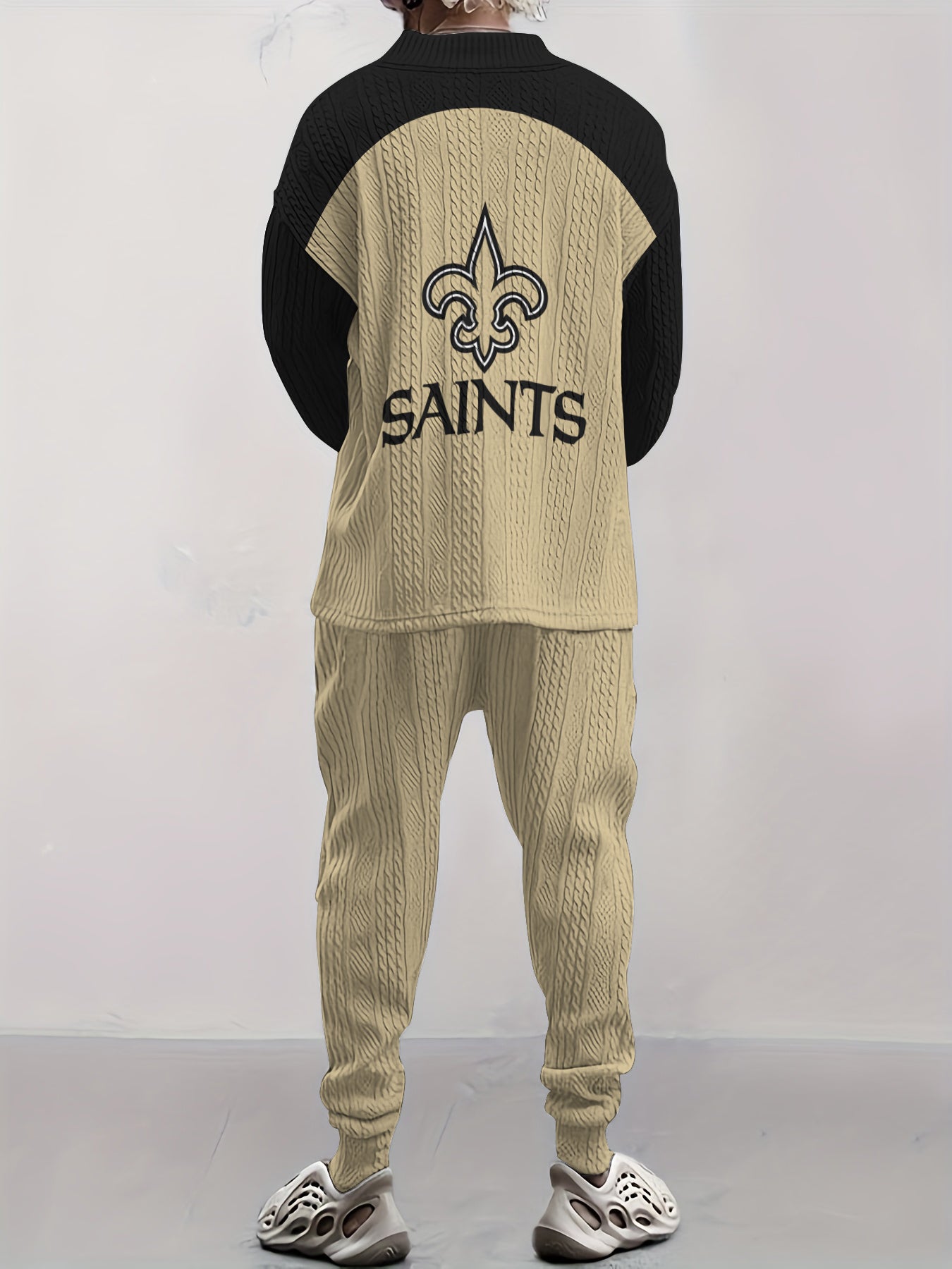 New Orleans Saints Classic  All-Season Long Sleeve V-Neck Pullover Sweater