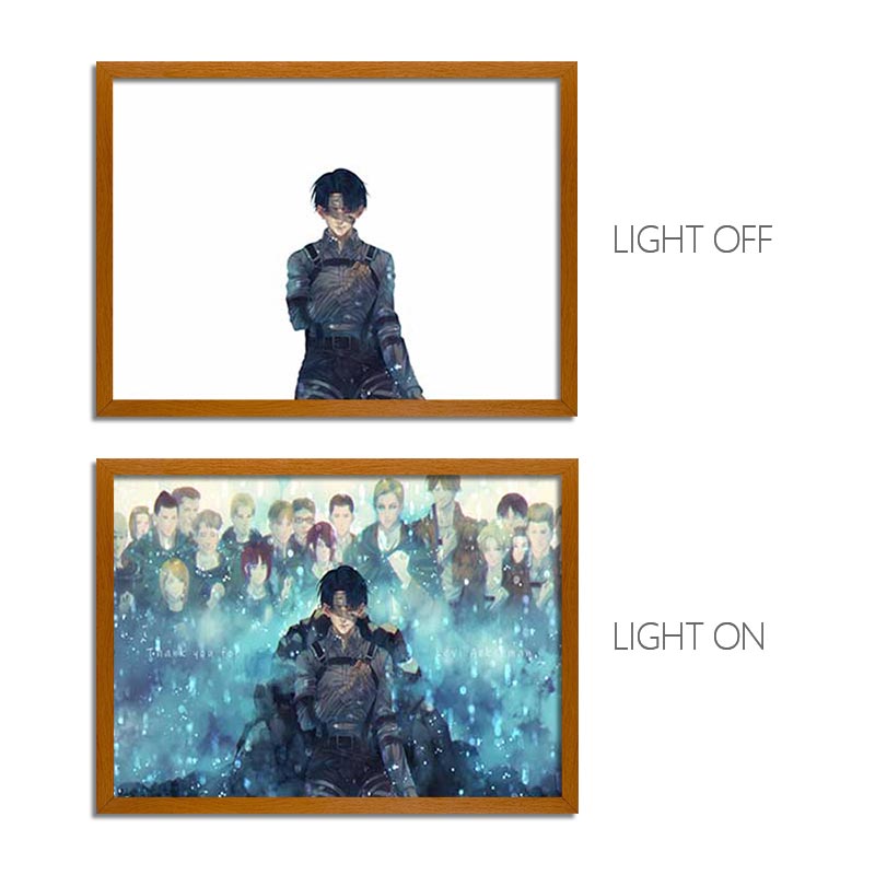 Attack on Titan Anime Light Box – LED Light Painting Photo Frame & Anime Merch Wall Art