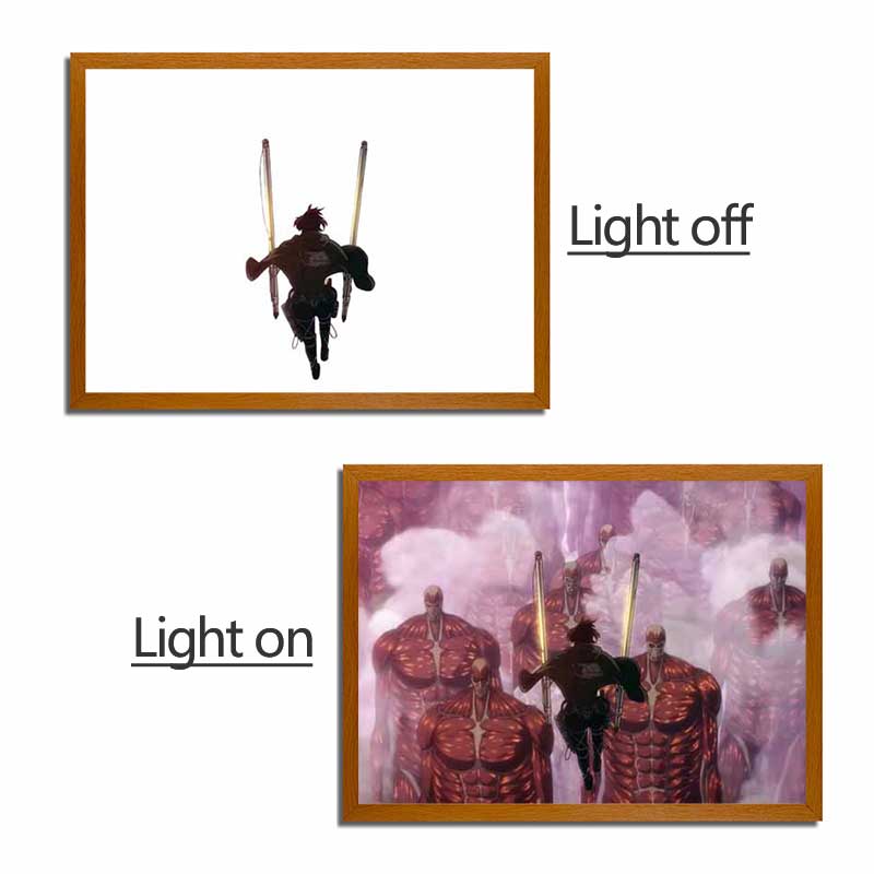 Attack on Titan Anime Light Box – LED Light Painting Photo Frame & Anime Merch Wall Art