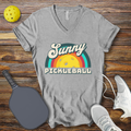 Funny Pickleball Shirt –  Sunny Pickleball Retro V-Neck T-shirt