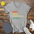 Funny Pickleball Shirt –  Wife Mom Pickleball Legend V-Neck T-shirt