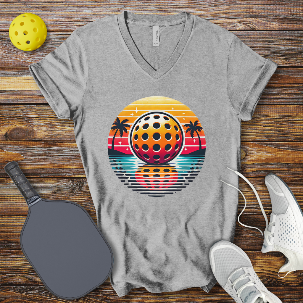 Funny Pickleball Shirt –  Sunshine Pickleball V-Neck T-shirt
