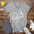 Funny Pickleball Shirt –  Pickleball Heart V-Neck T-shirt