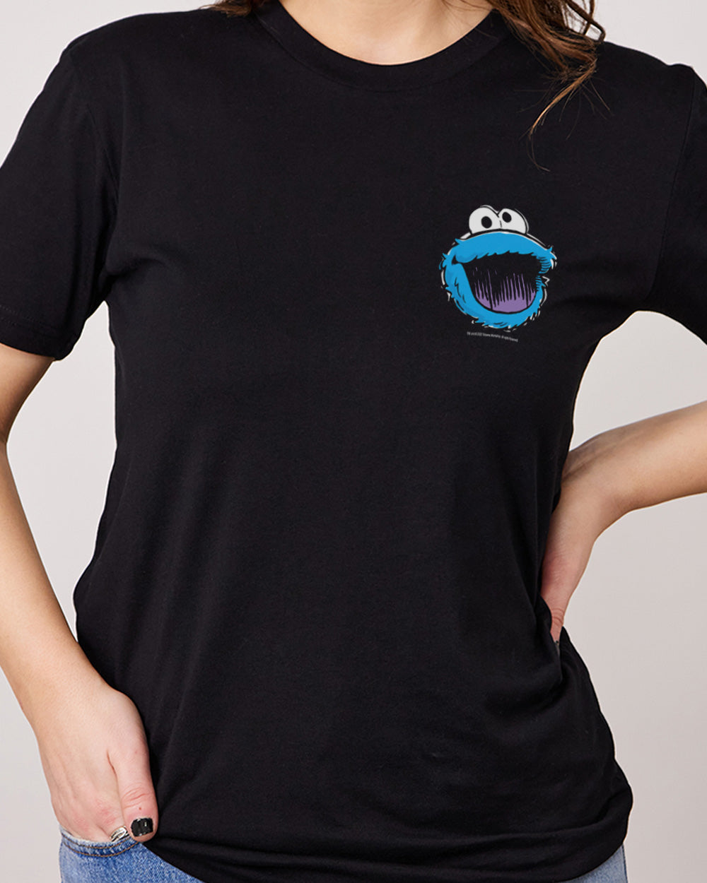 Cookie Monster Face Mini Print Tee
