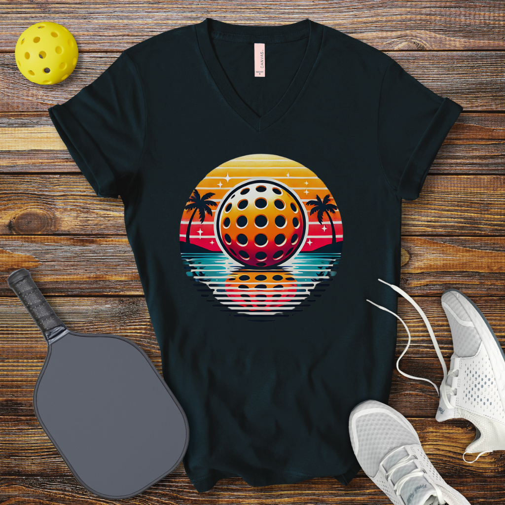 Funny Pickleball Shirt –  Sunshine Pickleball V-Neck T-shirt