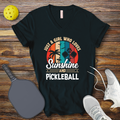 Funny Pickleball Shirt –  Just a Girl who Loves Sunshine and Pickleball V-Neck T-shirt